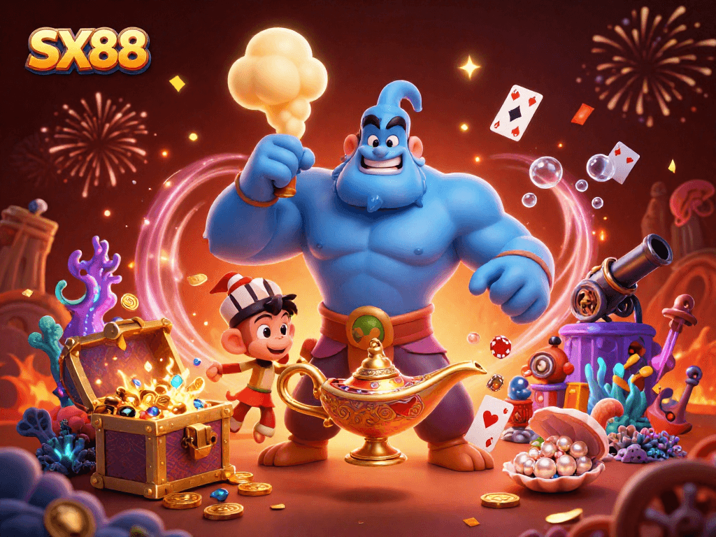 Spin and win with SX88's exciting games amidst a vibrant casino atmosphere.