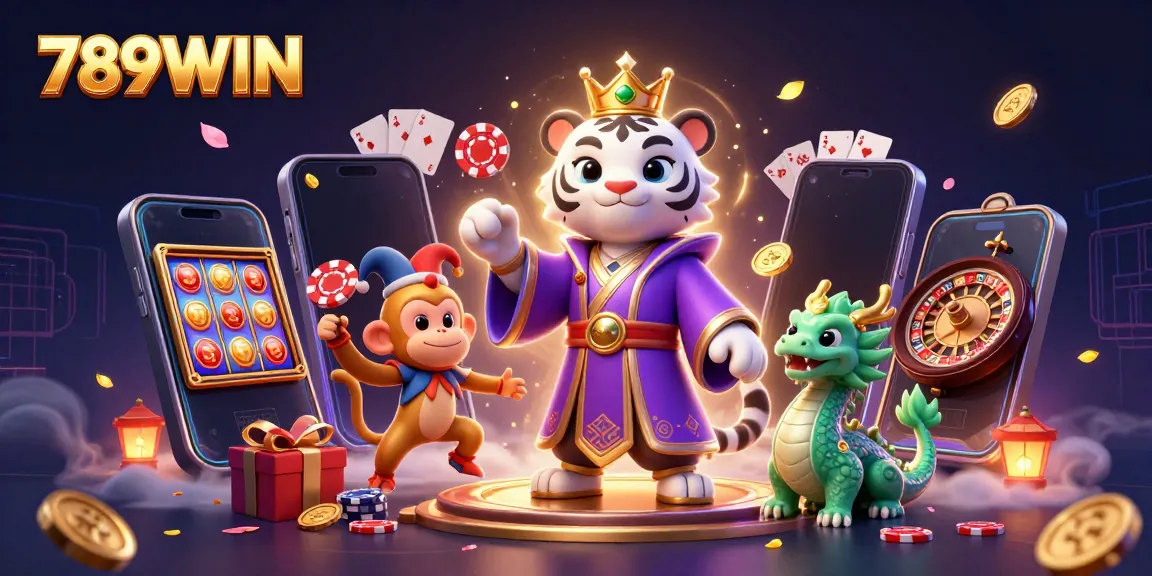 Experience thrilling casino action with 789WIN featuring vibrant characters and dynamic game elements.