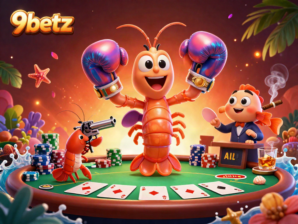 Experience winning moments at 9betz with high-energy poker action and vibrant casino elements.