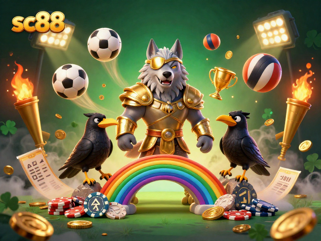 sc88 brings excitement with 3D Norse characters amid dynamic sports betting elements.