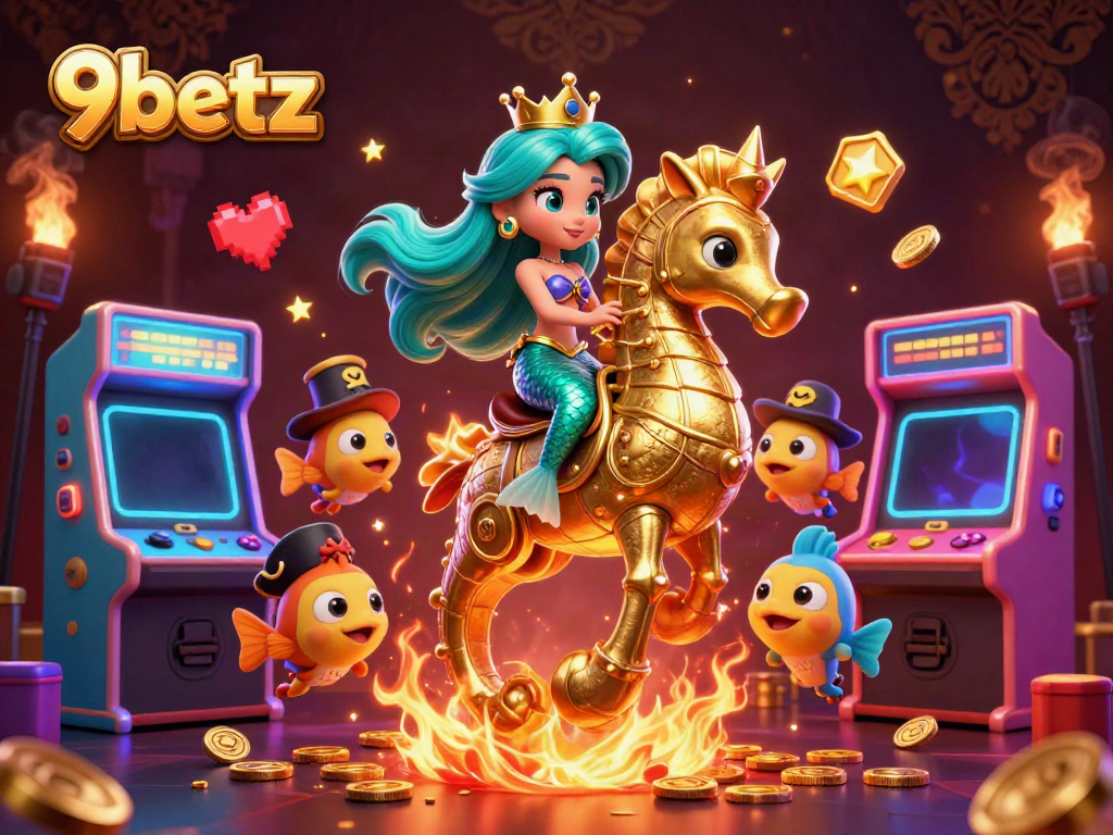 Engage with 9betz in a vibrant underwater casino realm full of colors and excitement across the gaming spectrum.