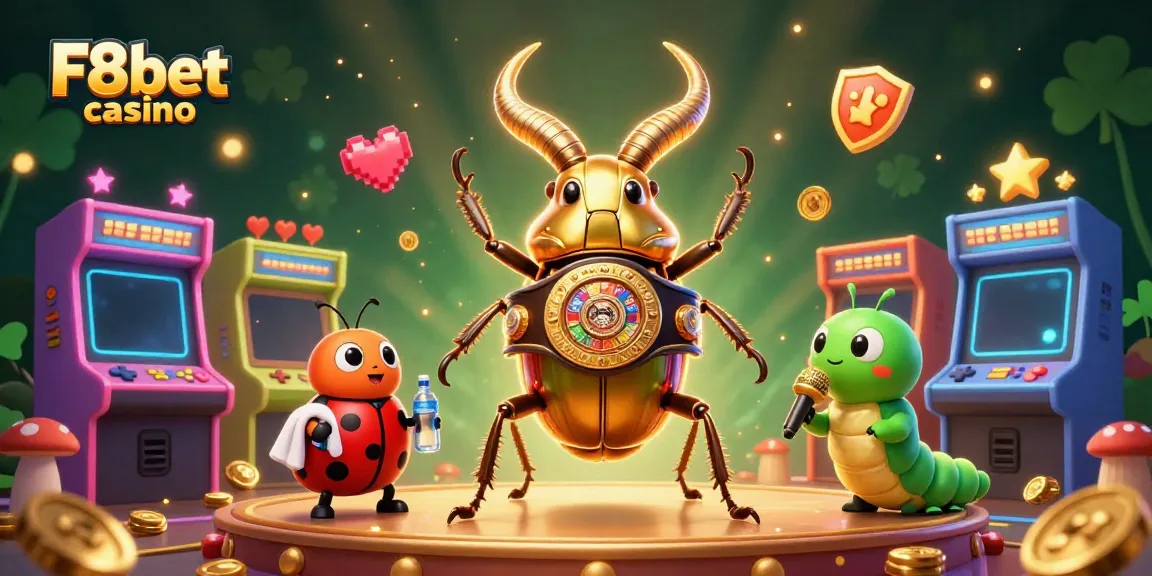 Experience the thrill at F8bet casino with an epic showdown among colorful arcade elements.