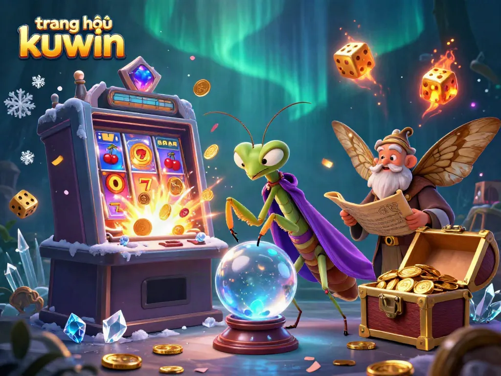 Experience luck with the dynamic scene of "trang chủ kuwin" featuring vibrant casino elements.