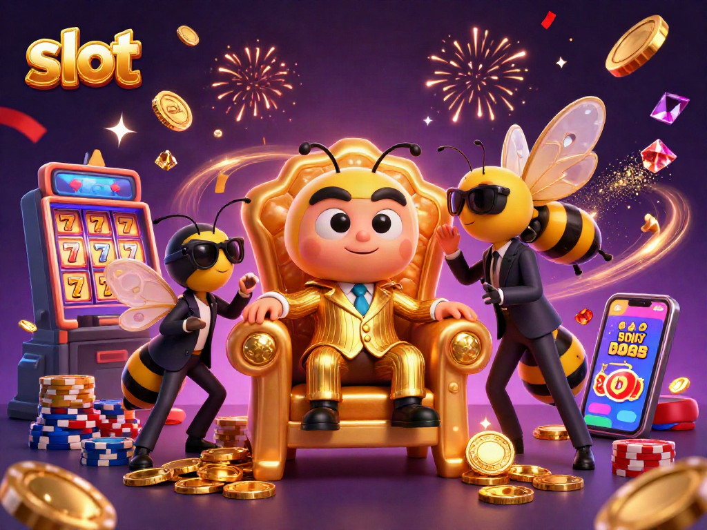 Engage with thrilling slot gameplay featuring a vibrant bumblebee mob boss and butterfly informant.