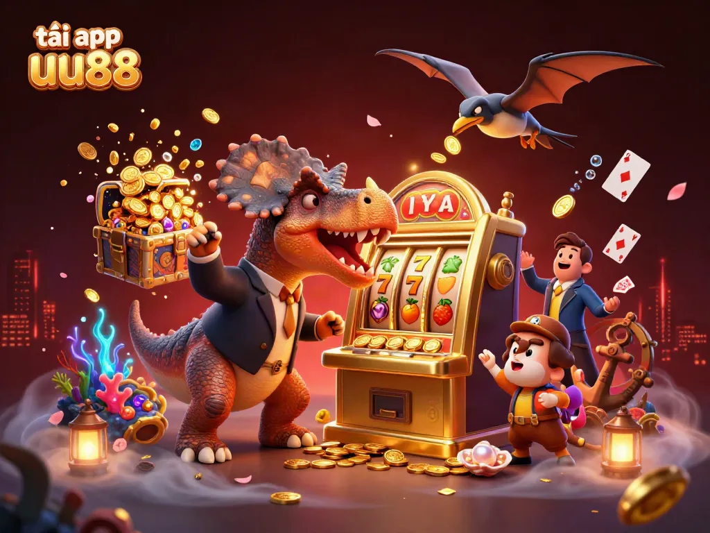Experience the thrill of rolling jackpots with tải app uu88 in this vibrant casino scene.