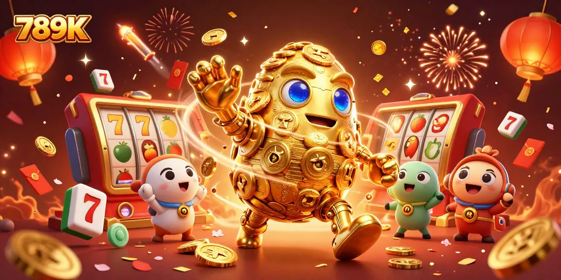 Engage with thrilling slots at 789K featuring ancient gold golem and luxurious casino elements.