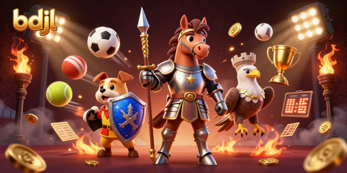 bdjl showcases a lively scene with characters involving sports betting, highlighted by vibrant casino elements and dynamic action.
