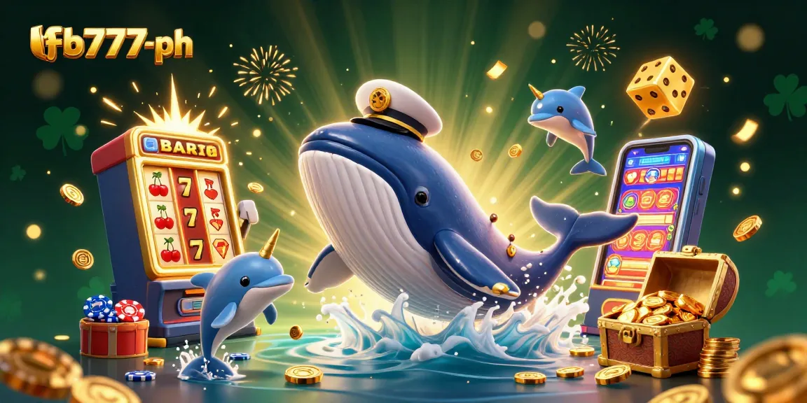 Immerse in fb777-ph's thrilling scenes of a vibrant casino adventure with slot machines and winning icons.