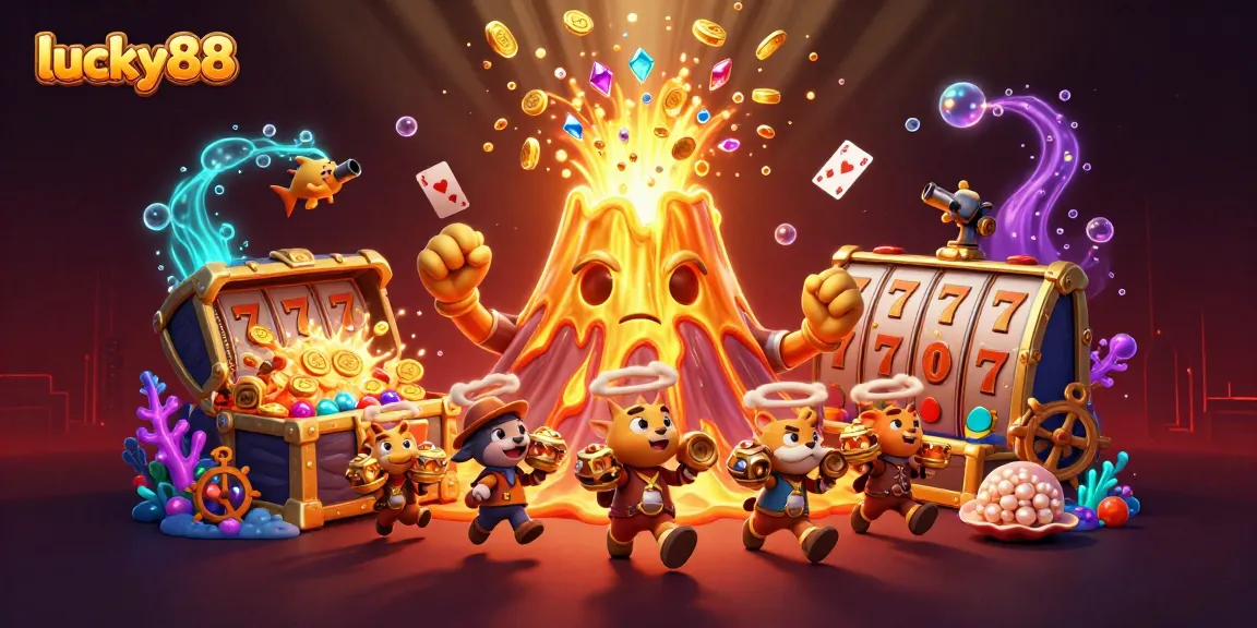 Experience the thrill of lucky88 with vibrant slot reels and treasure-filled adventure.