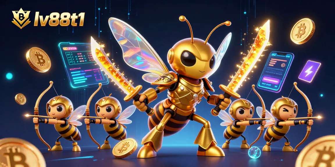 Engage with the vibrant lv88t1 casino scene featuring animated characters and dynamic cryptocurrency elements.