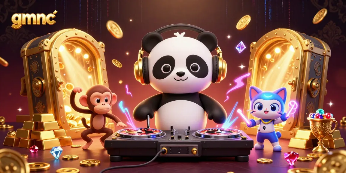 Spin and dance with the vibrant gmnc gaming scene showcasing casino elements and fun characters.