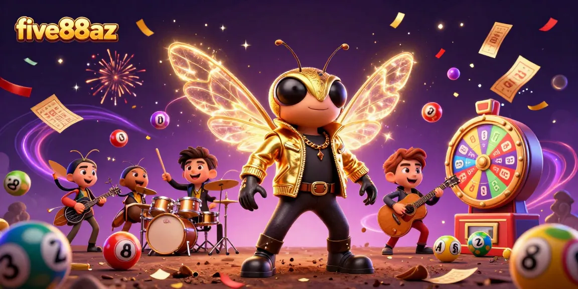 Join the fun at five88az with a vibrant 3D cartoon scene featuring lotto excitement and winning moments.