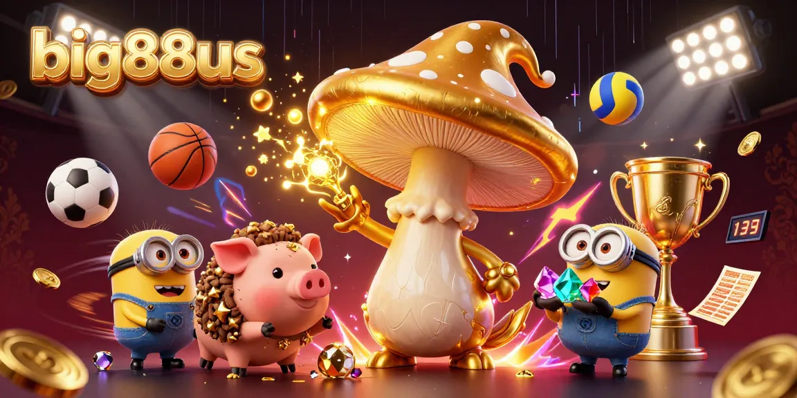Experience big88us magic with a golden wizard and treasures in this thrilling casino scene.