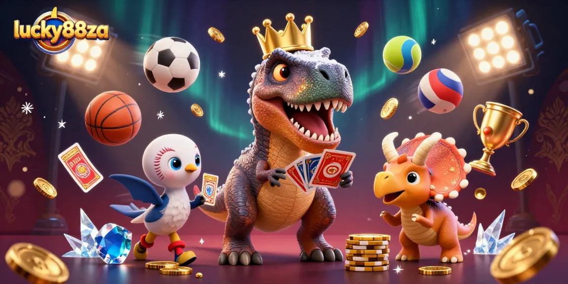 Get ready to win big with lucky88za in this dynamic casino scene showcasing vibrant gaming characters!